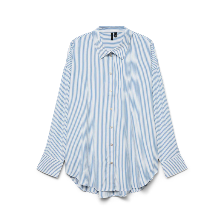 Vmnora skjorte - Bright white/blue jasper