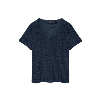 Vmmaya v-hals t-shirt - Navy blazer