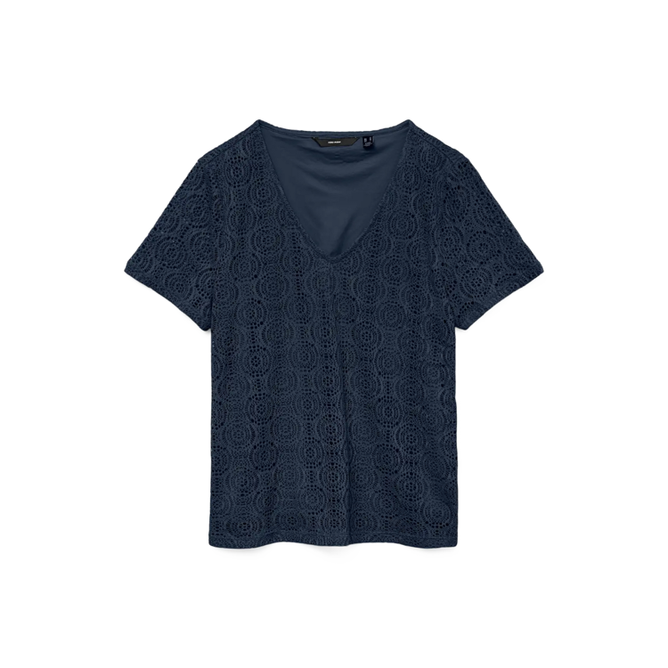 Vmmaya v-hals t-shirt - Navy blazer