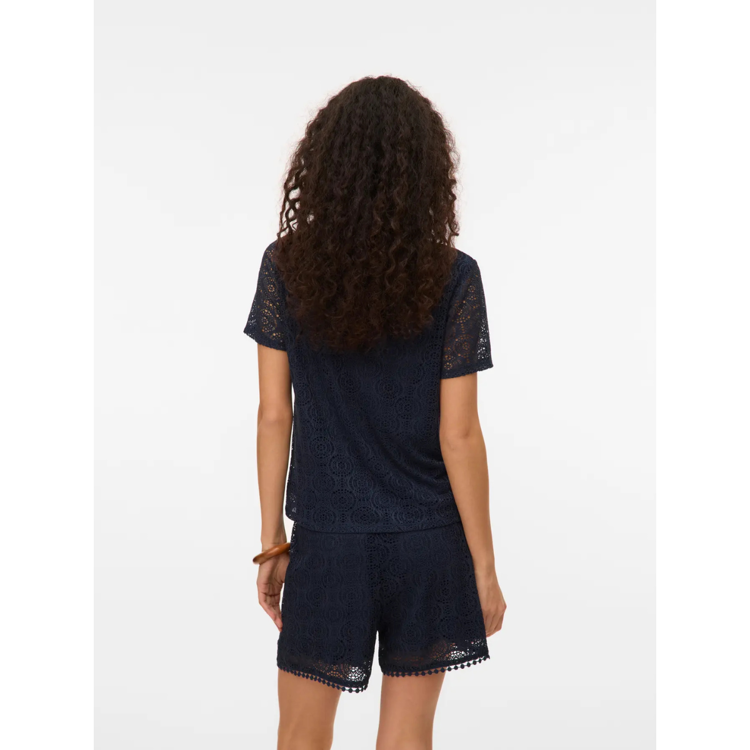 Vmmaya v-hals t-shirt - Navy blazer