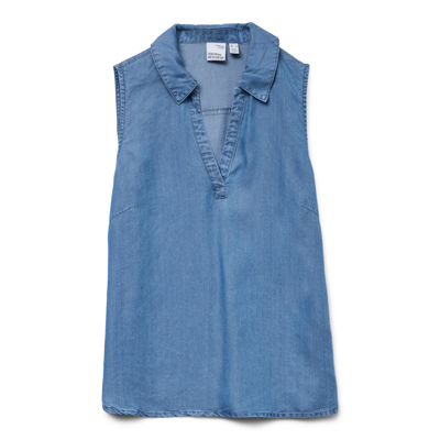 Vmharper top - Medium blue denim