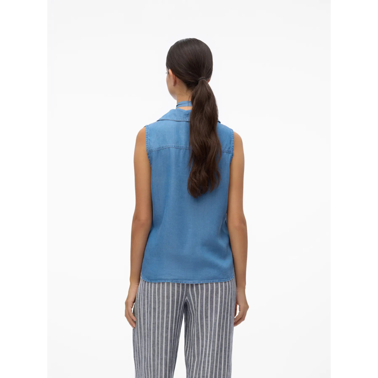 Vmharper top - Medium blue denim