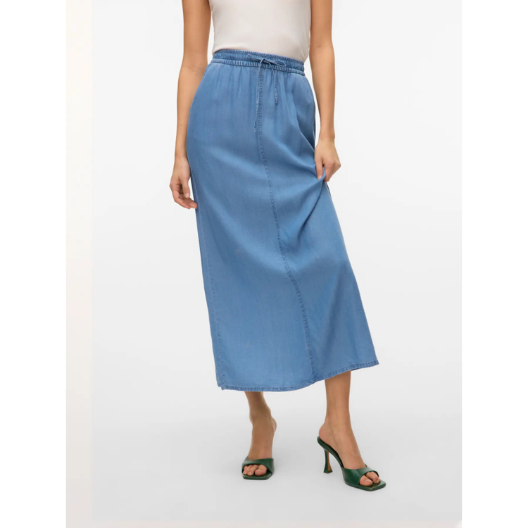 Vmfleur nederdel - Medium blue denim