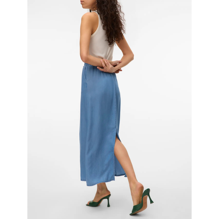 Vmfleur nederdel - Medium blue denim