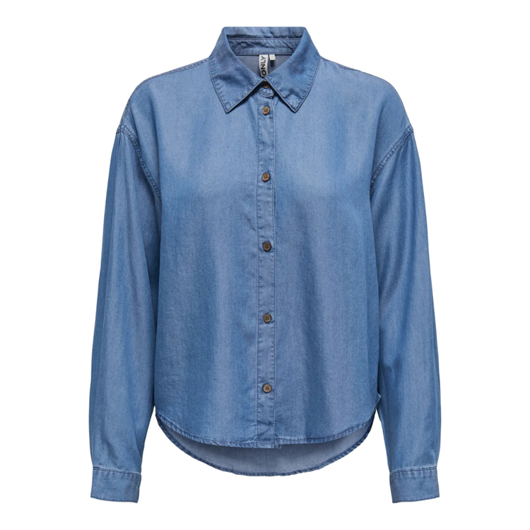 Onlcharis skjorte - Medium blue denim