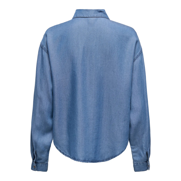 Onlcharis skjorte - Medium blue denim