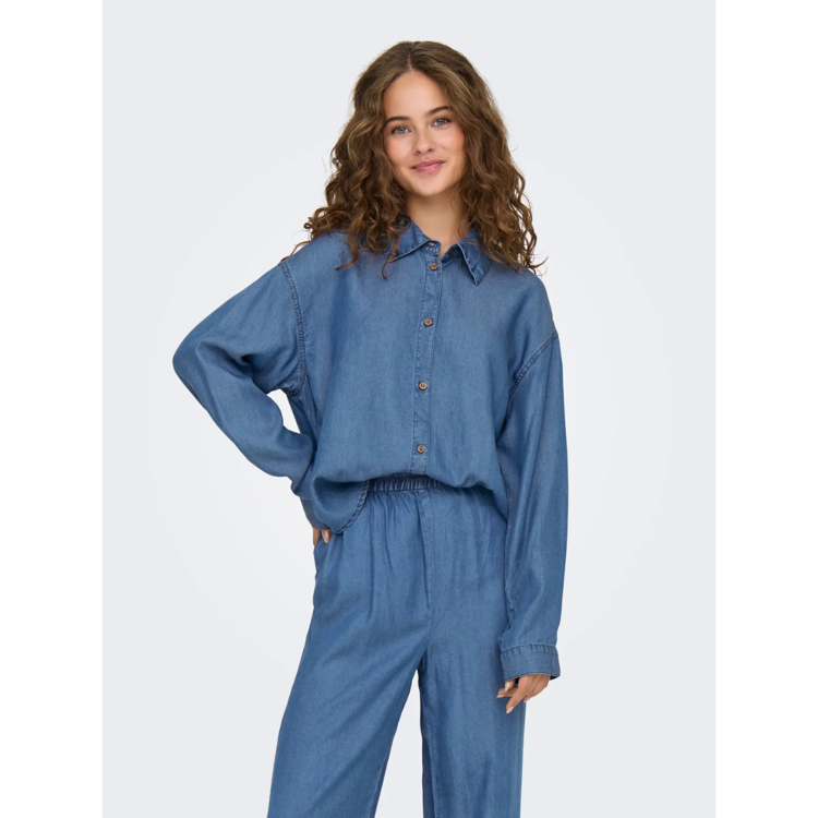 Onlcharis skjorte - Medium blue denim
