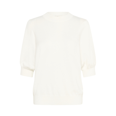 Kalone strikbluse - Chalk