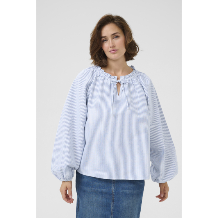Kanelly bluse - Blue/white stripe