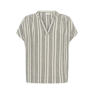 Kamilia bluse - Moonstruck/black stripe