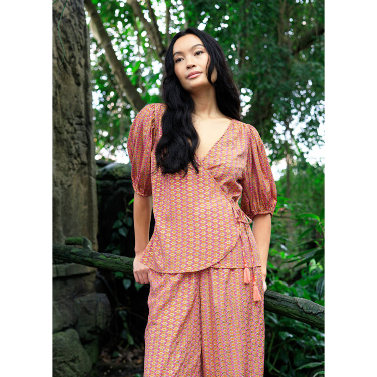 Bcluna wrap bluse - Pink diamond