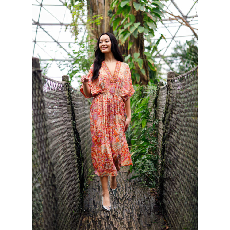 Bcluna kaftan kjole - Pacifique orange