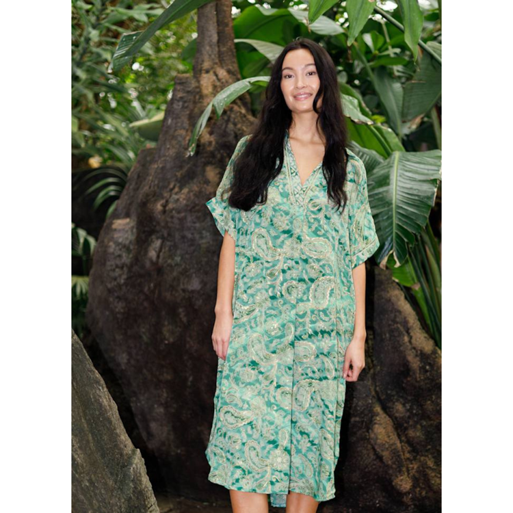 Bcluna kaftan tunika - Floral green