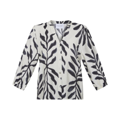 Viaba skjorte - Cream/black