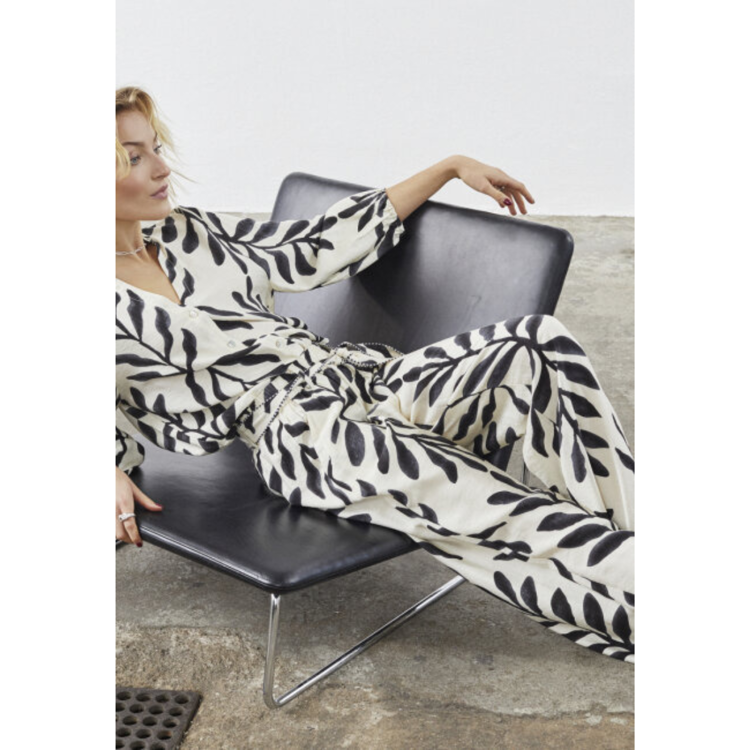 Viaba skjorte - Cream/black
