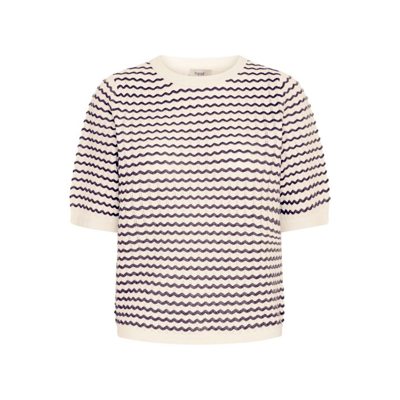 Frluma strik bluse - Blue/stripes