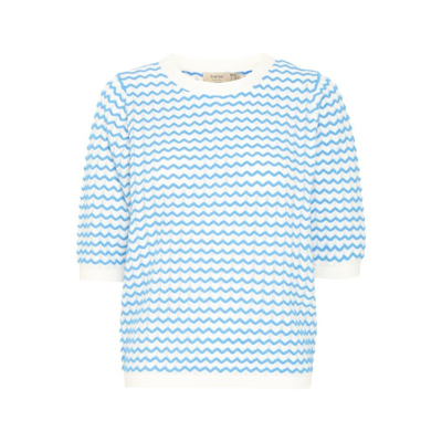 Frluma strik bluse - Blue/stripes