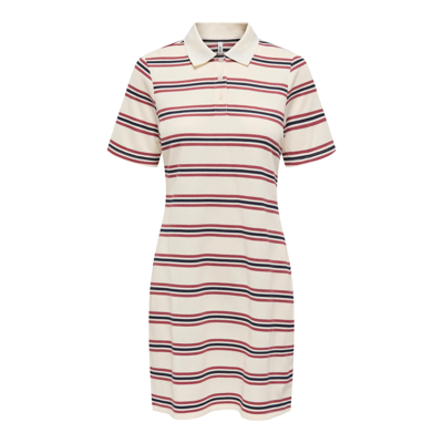 Onlevie polo kjole - Antique white/navy blaze