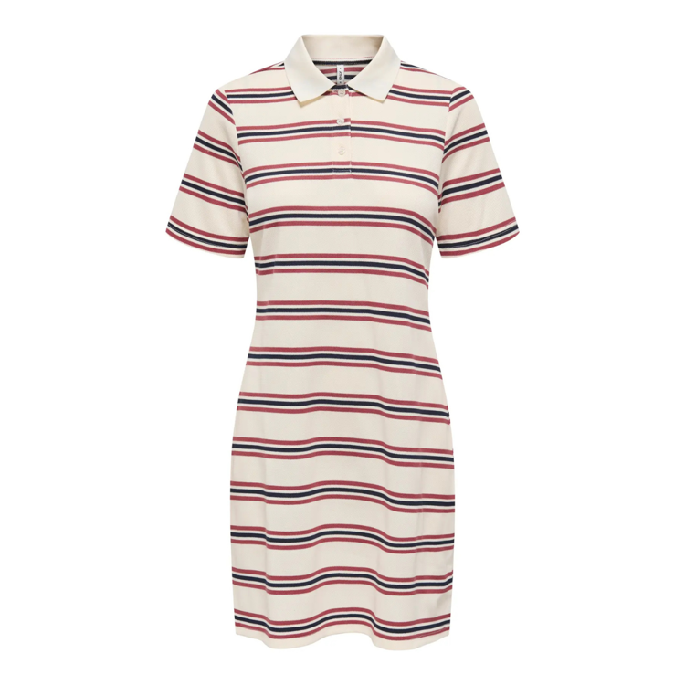 Onlevie polo kjole - Antique white/navy blaze