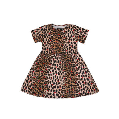 Alma babydoll kjole kids - Lux leo red heart