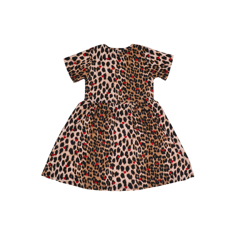 Alma babydoll kjole kids - Lux leo red heart