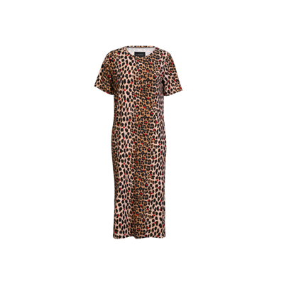 Alma t-shirt kjole - Lux leo red heart