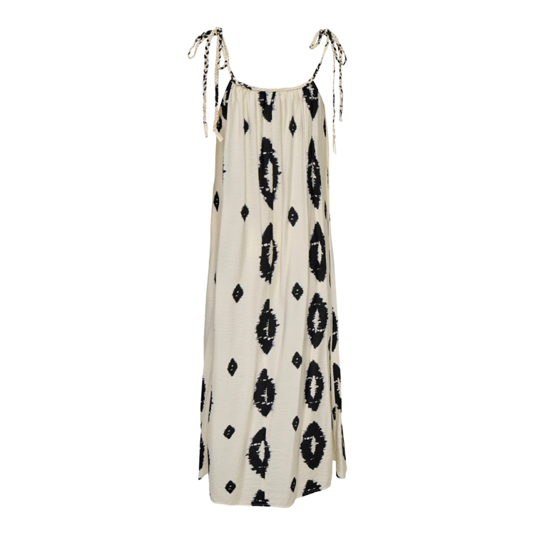 Onlelanor kjole - Cloud dancer/w black