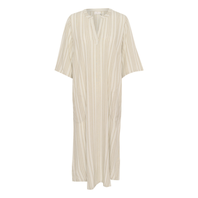 Kamilia kjole - Chinchilla/chalk stripe