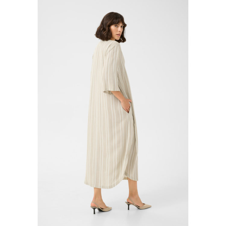 Kamilia kjole - Chinchilla/chalk stripe