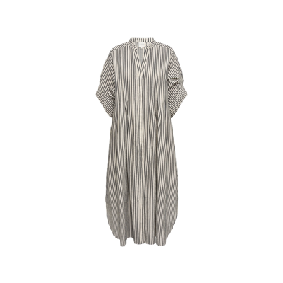 Alexago kjole - Creme black stripe