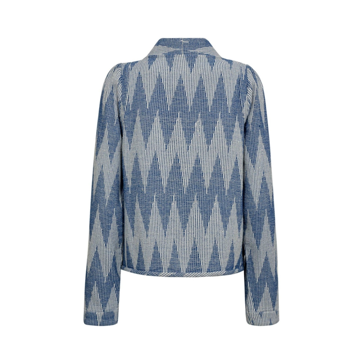 Augustego jakke - Blue jacquard