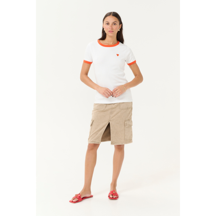 Kalilian t-shirt - Chalk/grenadine heart