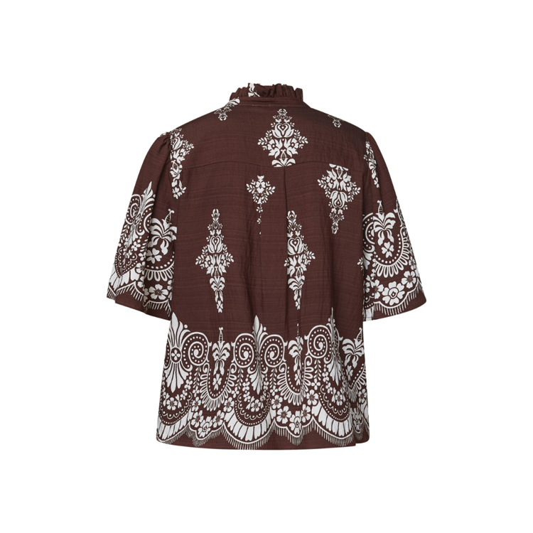 Love1296-2 top - Brown/paisley