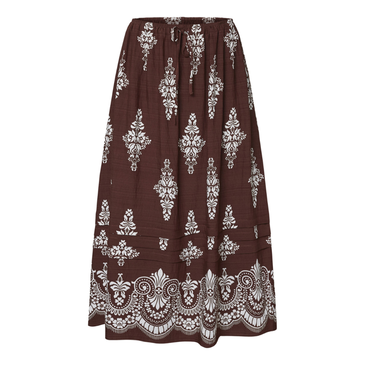 Love1369 nederdel - Brown/paisley
