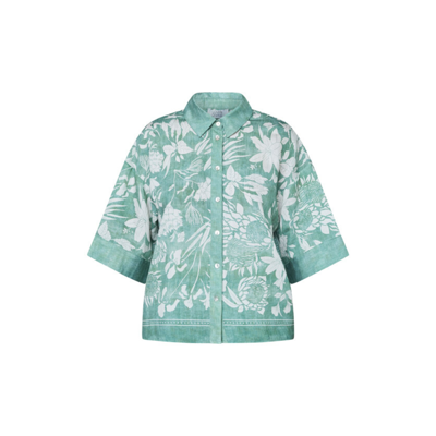 Love1338 skjorte - Green flower
