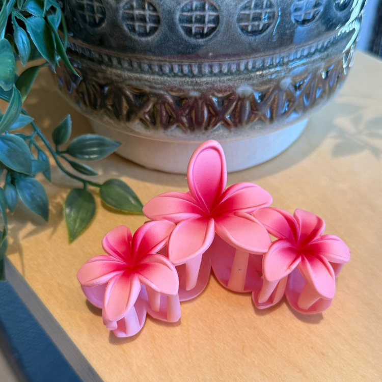 Flower mat hårklemme - Pink