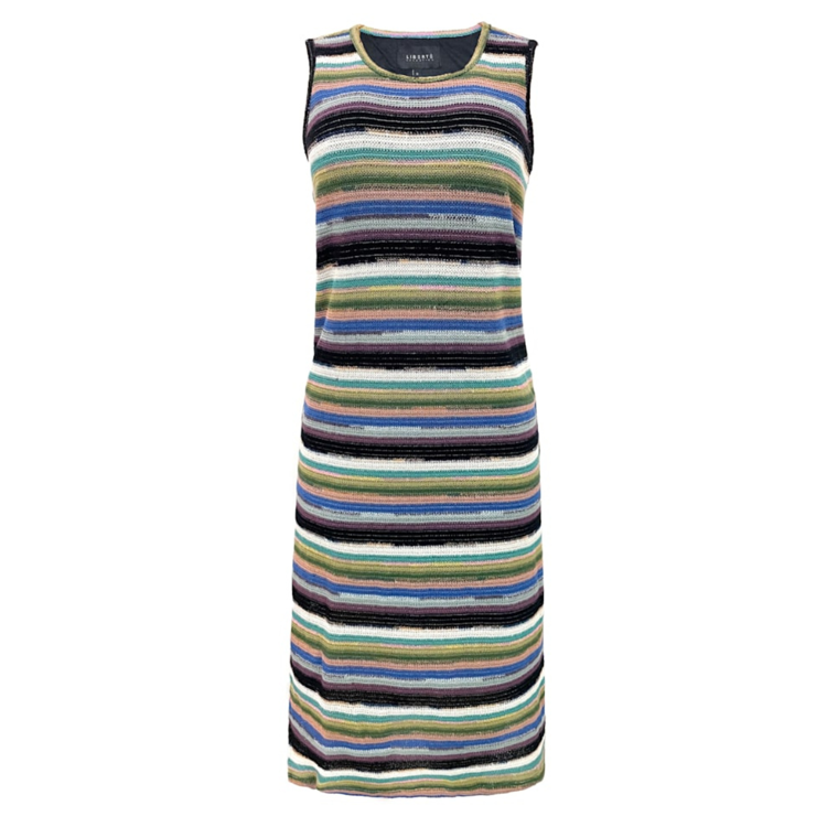 Bia kjole - Blurred multi stripe