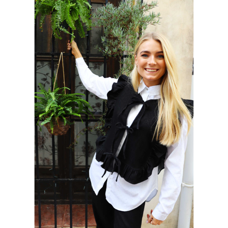 Asta vest - Black denim