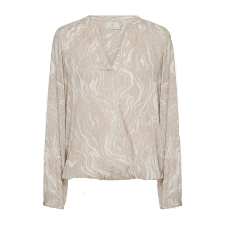 Kaditte bluse - Feather gray/chalk