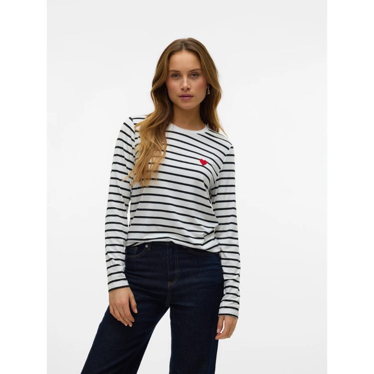 Snclara bluse - Snow white/black