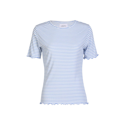 Natalia ss blue - Light blue white stripe