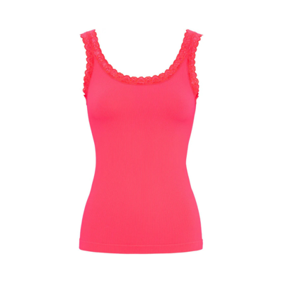 Frida rib top - Scarlatto
