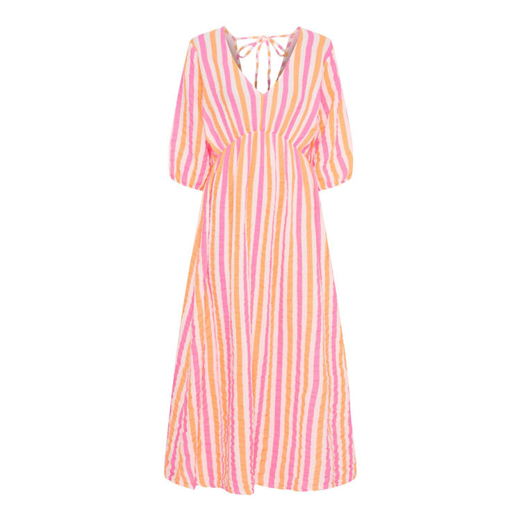 Mdcandrea kjole - Stripe fuxia/orange
