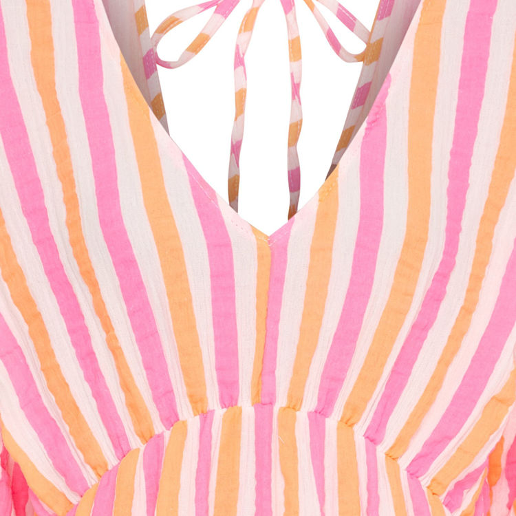 Mdcandrea kjole - Stripe fuxia/orange