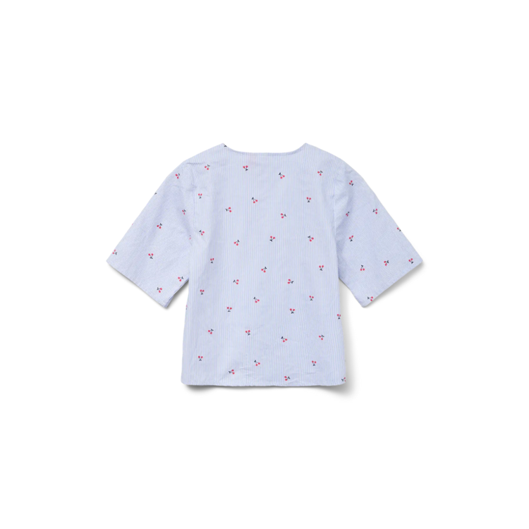 Vmodea top - Snow white/cherry