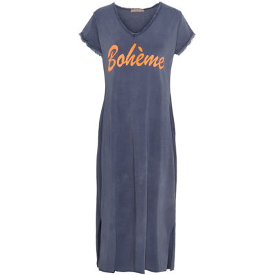 Mdcrosalia kjole - Dark blue/arancio fluo