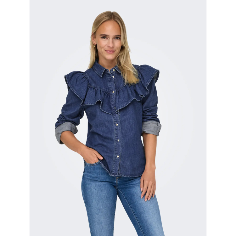 Onlindigo skjorte - Dark blue denim