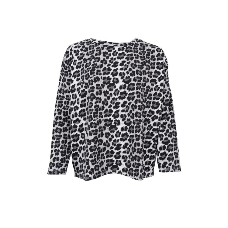 Bcava sweatbluse - Lt. grey leo
