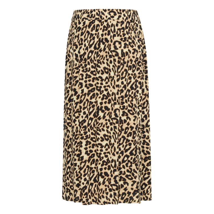 Frease nederdel - Brown leopard art