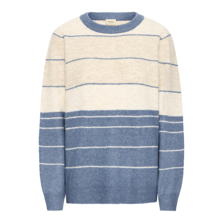 Frellis strikbluse - Bering sea melange